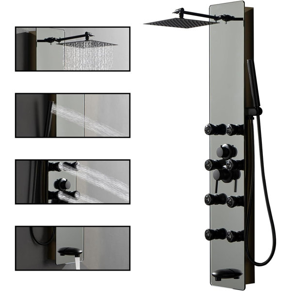 Greenspring Dual 4In1 8Jet Multifunction Shower Panel System With